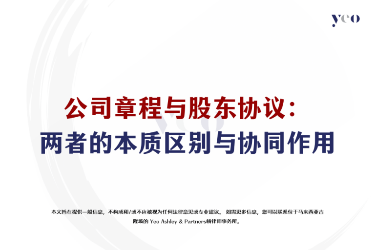 公司章程与股东协议：两者的本质区别与协同作用